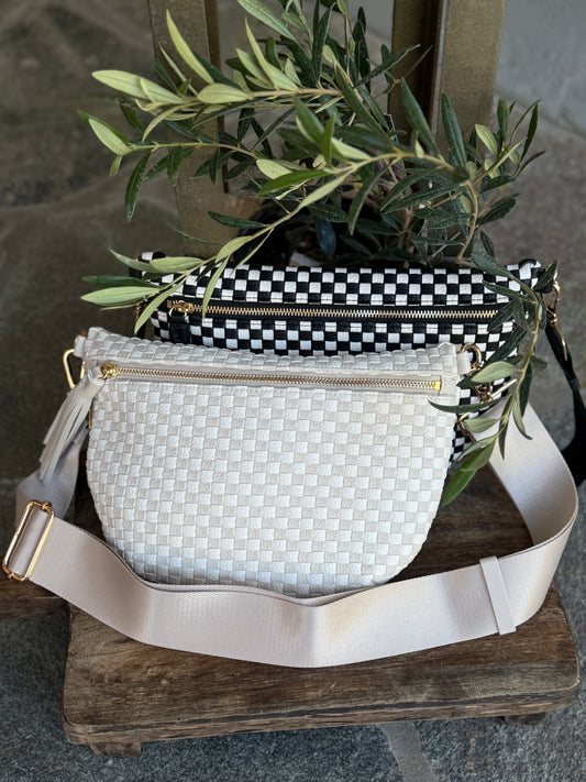 Checkered bum bag